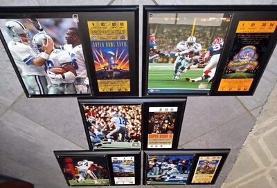 达拉斯牛仔超级碗冠军游戏门票标志性照片完好 5 件装 — 第 1/3 张图片