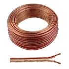 NEW 10m 2x 0.75mm Transparent Clear Loud Speaker Cable Wire Home/Car Audio