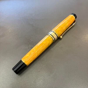 Aurora Fountain Pen Sole MINIMA 18k Fourco Yellow Ink Vintage Retro - Picture 1 of 8