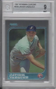JAVIER VAZQUEZ 1997 BOWMAN CHROME BGS 9 MINT MONTREAL EXPOS BASEBALL CARD #387 - Picture 1 of 2