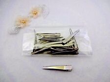 Hair clips 15 pieces hair accessory supply silver base metal 