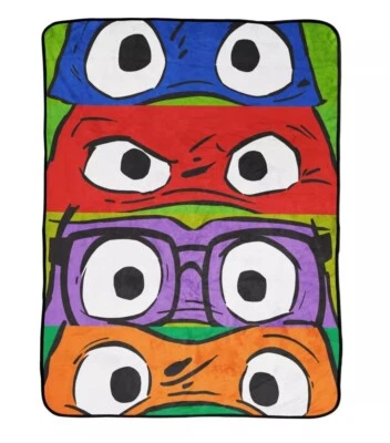 Manta para niños Teenage Mutant Ninja Turtles 60 pulgadas (L) x 46 pulgadas (W) nueva sin etiquetas Foto 1 de 4