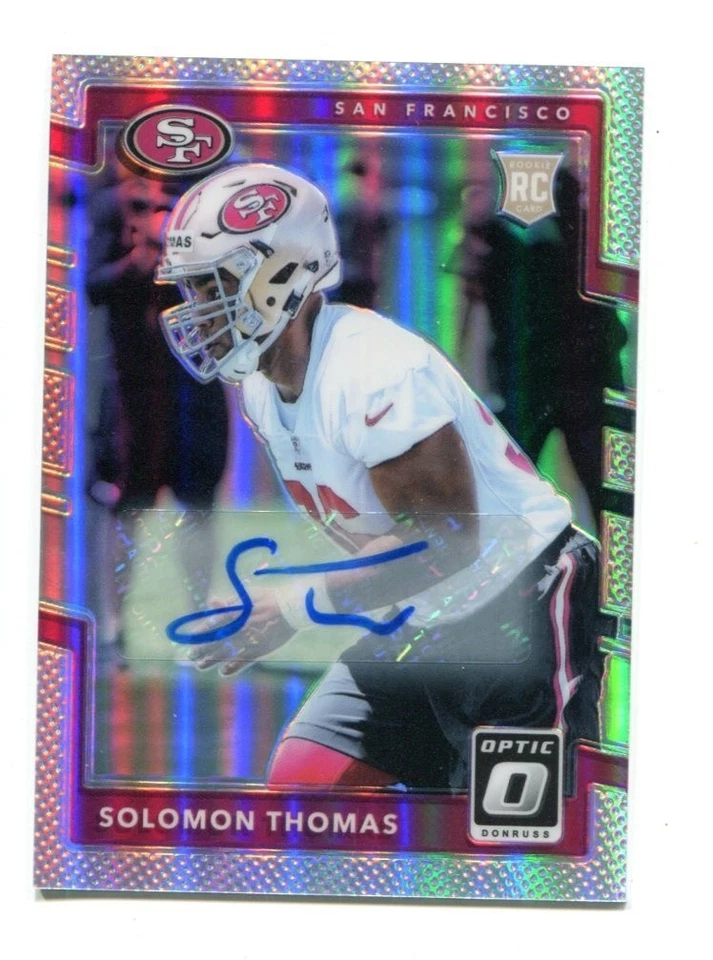 Solomon Thomas 2017 Panini Optic #116 Refractor Auto RC Rookie 49ers 41697 - Image 1 of 1