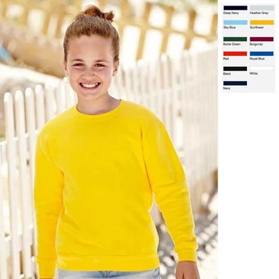 Kinder Sweatshirt Fruit of the loom Set-In Kids Sweat 80/20 Jugendliche