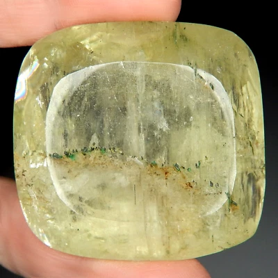 467ct Yellow Kunzite Rainbow Flash Natural Mined Unheated Faceted Square Cushion - Image 1 of 4