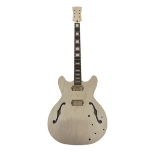 Nuevo Kit de Guitarra Cuello de Guitarra 22 Trastes 24.75 Pulgadas Cuello 335 Cuerpo de Guitarra Semi Hueco - Imagen 1 de 9