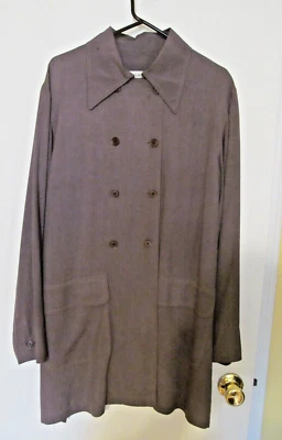 Abrigo ligero de doble botonadura A Line Anne Klein para mujer, chaqueta larga mediana Foto 1 de 3