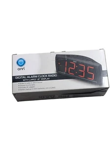 BRAND New ONN AM/FM Digital Alarm Clok Radio Large 1.8" Display With AC Adapter - Picture 1 of 4