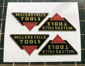 Millers Falls Tools Since 1868 Calcomanías EE. UU. reproducción 1 5/16"" ancho conjunto 4 - Imagen 1 de 1
