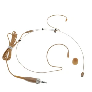 Tan Color Headwear Microphone For Sennheiser G1 G2 G3 G4 Wireless BeltPack Brown - Picture 1 of 10