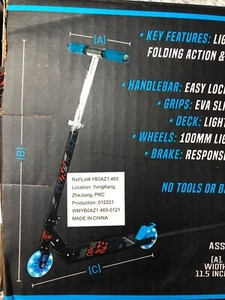 Scooter Plegable RIZE 100 - Ruedas Iluminadas 100 mm - (¡NUEVO EN CAJA SELLADA!) - Imagen 1 de 25