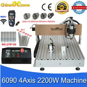 2200W CNC 6090 4 ejes enrutador CNC fresadora máquina 3 grabadora USB VFD stock de EE. UU. - Imagen 1 de 12