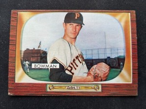 1955 Bowman Baseball Card # 115 Roger Bowman RC - Pittsburgh Pirates (VG/EX)