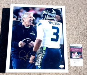 PETE CARROLL Seattle Seahawks SIGNED & FRAMED 11x14 Photo JSA COA SUPER BOWL D - Picture 1 of 3