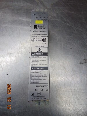 FILTRO LÍNEA ELÉCTRICA REXROTH INDRAMAT NFD03.1-480-016 Foto 1 de 4