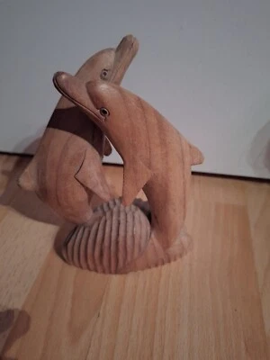 Holz Delphin 20 Cm Gross Und Wiegt 0,176Kg - Bild 1 von 4