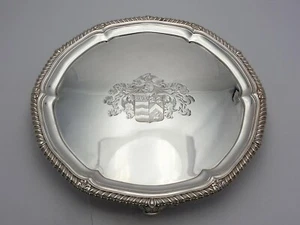 PAUL STORR Spectacular ARMORIAL SILVER SALVER London 1813 GEORGIAN ANTIQUE TRAY - Picture 1 of 6
