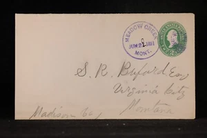 Montana: Meadow Creek 1891 Cover, Violet CDS, DPO Madison Co - Picture 1 of 2