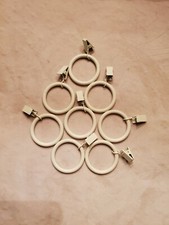 Pottery Barn Kids Set of 13 Cream Metal Round Clip Curtain Rings Pre-owned