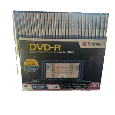 Verbatim DVD-R DVD-Recordable Discs For Video 27 Brand New Box Open - Image 1 of 3