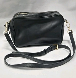 COUNTRY ROAD AUSTRALIA HAND BAG leather black rectangular zip adjustable strap - Picture 1 of 21
