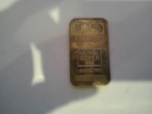 JM Assayers-Refiners Blank Back Bar 1 Troy oz.999 Fine Silver LOW # 056152 TONED - Picture 1 of 4