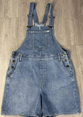 Pantalones Cortos De Colección Lee Workwear Para Mujer Denim Jean Babero Talla Grande Foto 1 de 4
