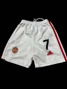 Adidas Manchester United #7 Kids Home Football Shorts Red toddler 2/3 - Picture 1 of 8