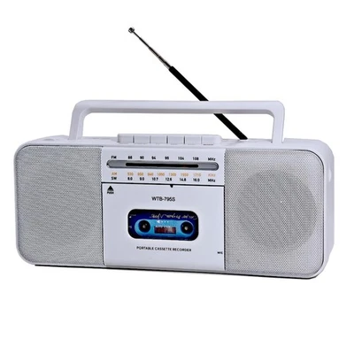 Reproductor de cinta de casete grabadora Boombox con Bluetooth, radio AM/FM/SW, grabación... Foto 1 de 4