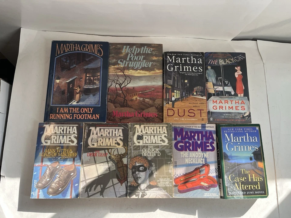 Martha Grimes Lot Of 9 Richard Jury Mystery Books Paperback Vintage Foto 1 de 4