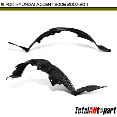 2x Forros de guardabarros interiores moldeo por inyección PP para Hyundai Accent 2006-2011 delantero Foto 1 de 4