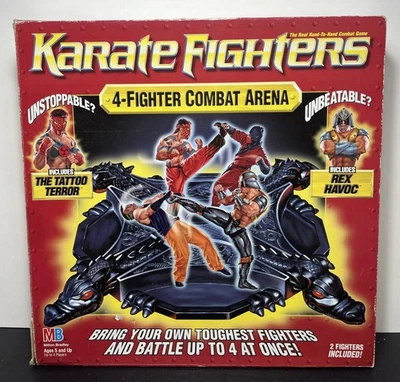 Milton Bradley 1996 Karate Fighters 4 Fighter Combat Arena With Box And Fighters - Image 1 of 4