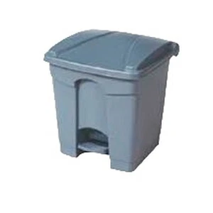 Papierkorb Grau Kunststoff rechteckig 30 L - Bild 1 von 4