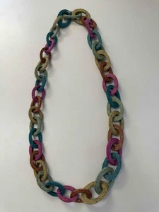 Floreia abgestufte Papier Gliederkette Halskette mehrfarbig von PH ~ 38" - Bild 1 von 8