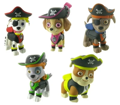 COMANSI Paw Patrol Sammelfigur "Pirat" 5er Set Skye Marshall Rocky Zuma Rubble