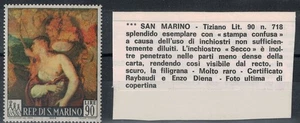 SAN MARINO 1966 Varietà £ 90 Tiziano (stampa confusa) MNH** © - Picture 1 of 2