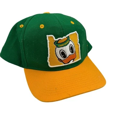 Vintage Zephyr Oregon Ducks Cap Snapback Hat Green & Yellow U of O Fan Wear - Image 1 of 4