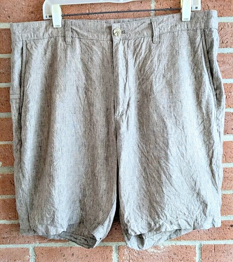 Joseph Abboud Mens Linen Shorts Size 38 Beige Casual Lightweight Preppy Resort - Image 1 of 4