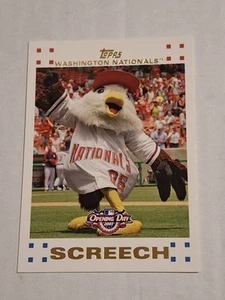 2007 SCREECH TOPPS ERÖFFNUNGSTAG MASKOTTCHEN BASEBALL KARTE #215 WASHINGTON NATIONALS - Bild 1 von 2
