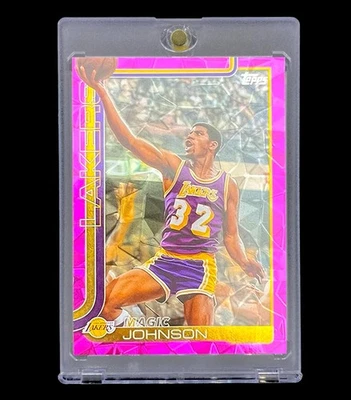 MAGIC JOHNSON ROSA HIELO AGRIETADO NOVATO REFRACTOR HOLO No Automático - LAKERS Foto 1 de 4