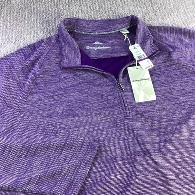 Tommy Bahama Island Zone XXL Purple 1/2 Zip Long Sleeve Play Action Pullover NWT - Image 1 of 4