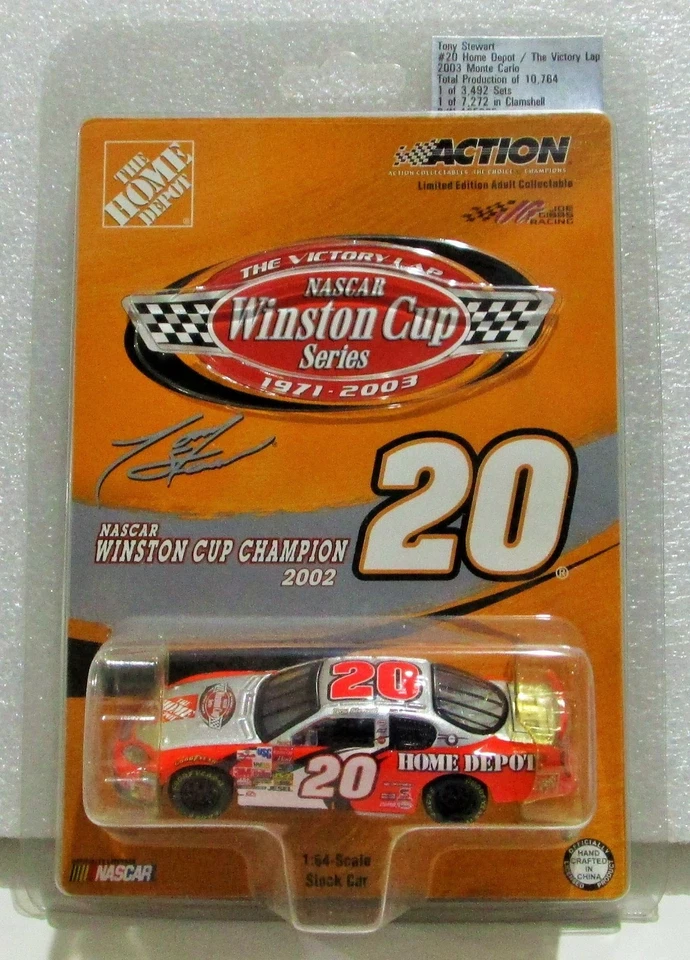 2003 1:64 victory lap #20 tony stewart home depot chevy monte carlo orange - Image 1 of 1