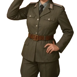 WW2 Women Army Uniform Jacket Women US Army Dress Army Olive Green Cotton Jacket - Picture 1 of 3
