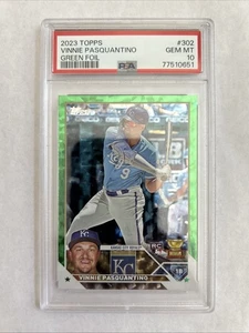 2023 Topps Vinnie Pasquantino Green Foil #274/499 RC Rookie PSA 10 Gem Mint - Picture 1 of 6