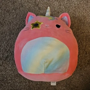 Squishmallow Sienna Pink Caticorn Cat Unicorn Star Eye Plush Stuffed Toy 15" - Picture 1 of 5