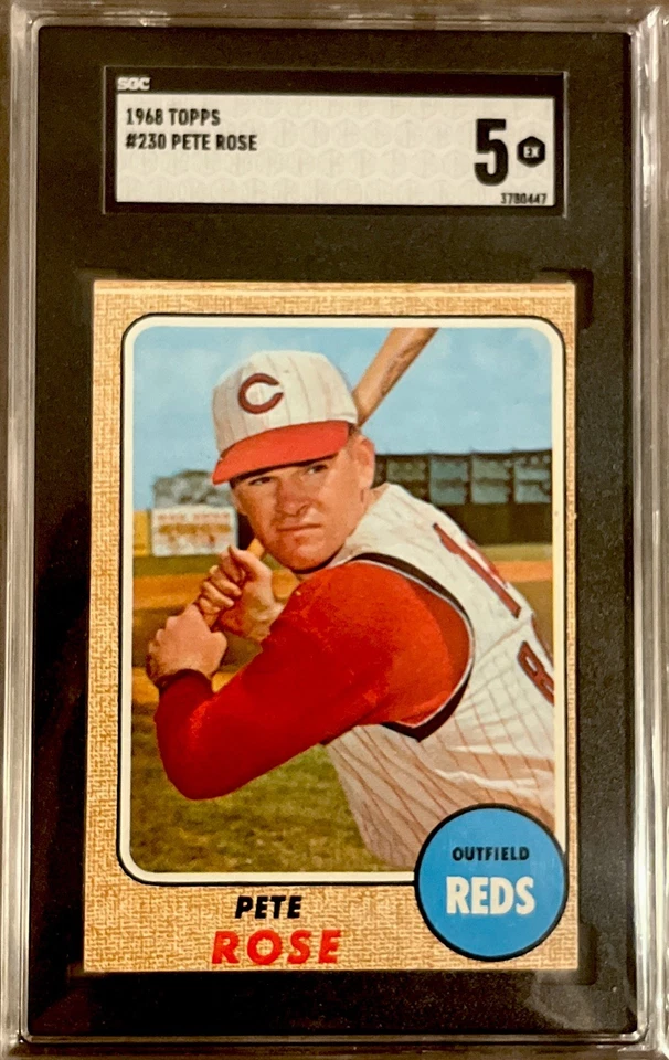 🟥🔥Pete Rose🔥🟥 1968 Topps #230 SGC 5 HOF Vintage Rojos Foto 1 de 4