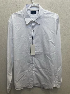 Camisa de vestir Daniel Hechter XL blanca cómoda elástica para hombre nueva con etiquetas - Imagen 1 de 9