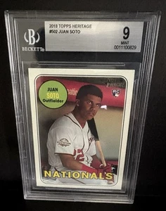 2018 Topps Heritage Juan Soto #502 BGS 9 Mint RC Washington Nationals *ATGCARDS* - Picture 1 of 4