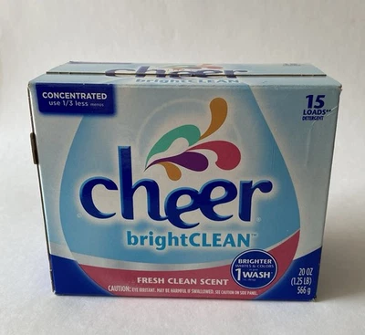 CHEER Bright Clean Fresh Clean Scent Laundry Detergent Concentrated 20oz New - Image 1 of 4
