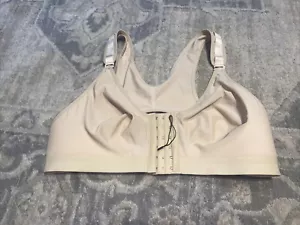 KIMIKAL Womens Post-Surgery Front Closure Beige Bra Sz Large - Picture 1 of 6